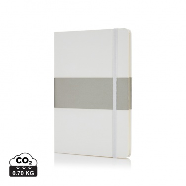 Logo trade promotional merchandise photo of: Deluxe hardcover A5 notebook